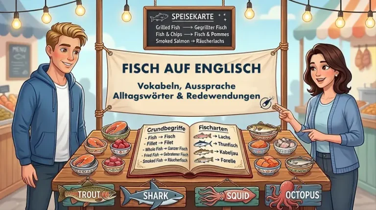 Fisch auf Englisch als Lebensmittel