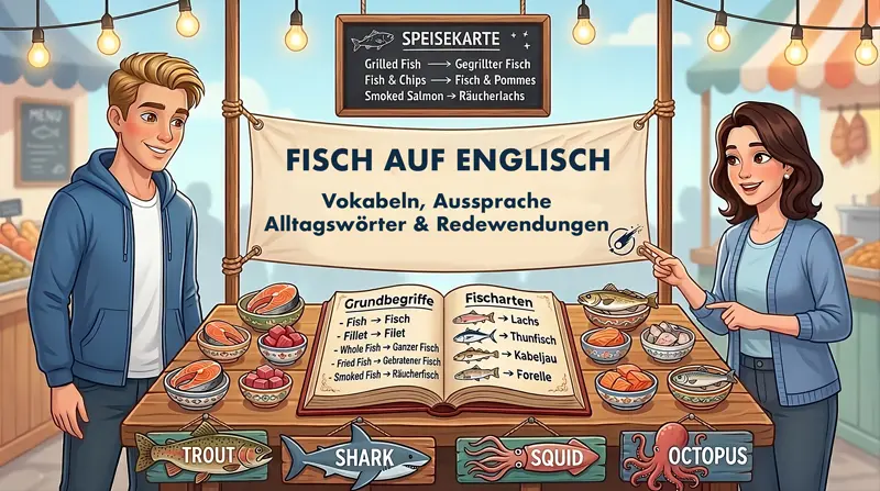 Fisch auf Englisch als Lebensmittel
