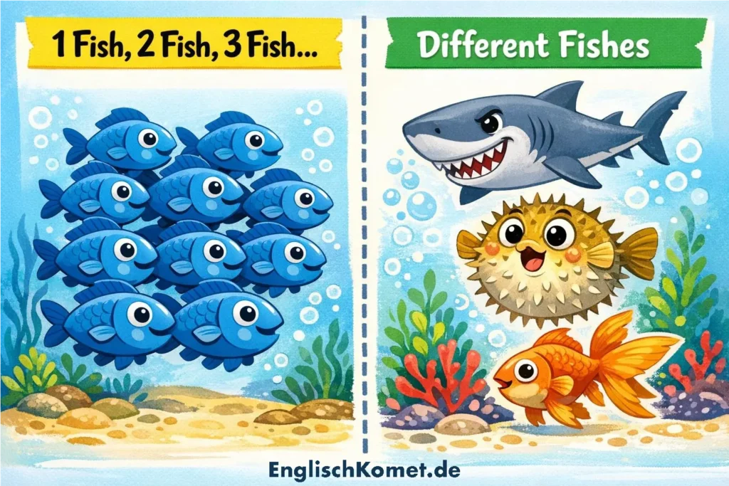 Fisch auf Englisch: Die ultimative Liste mit Aussprache & Tipps 5 Unterschied Fish vs Fishes (Englisch Grammatik)
