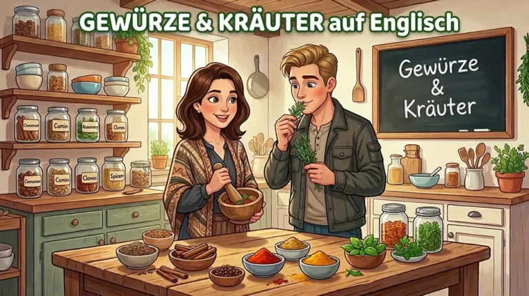 Kräuter und Gewürze auf Englisch